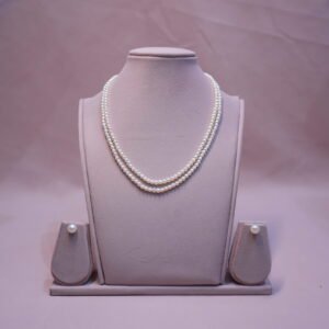 Double line pearls necklace