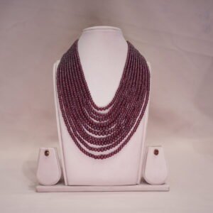 Natural ruby beads mala