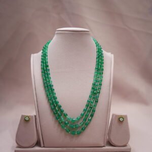 Natural ruby oval cut shape beads mala