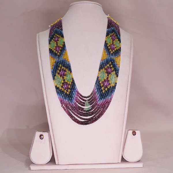 Multi sapphire beads mala