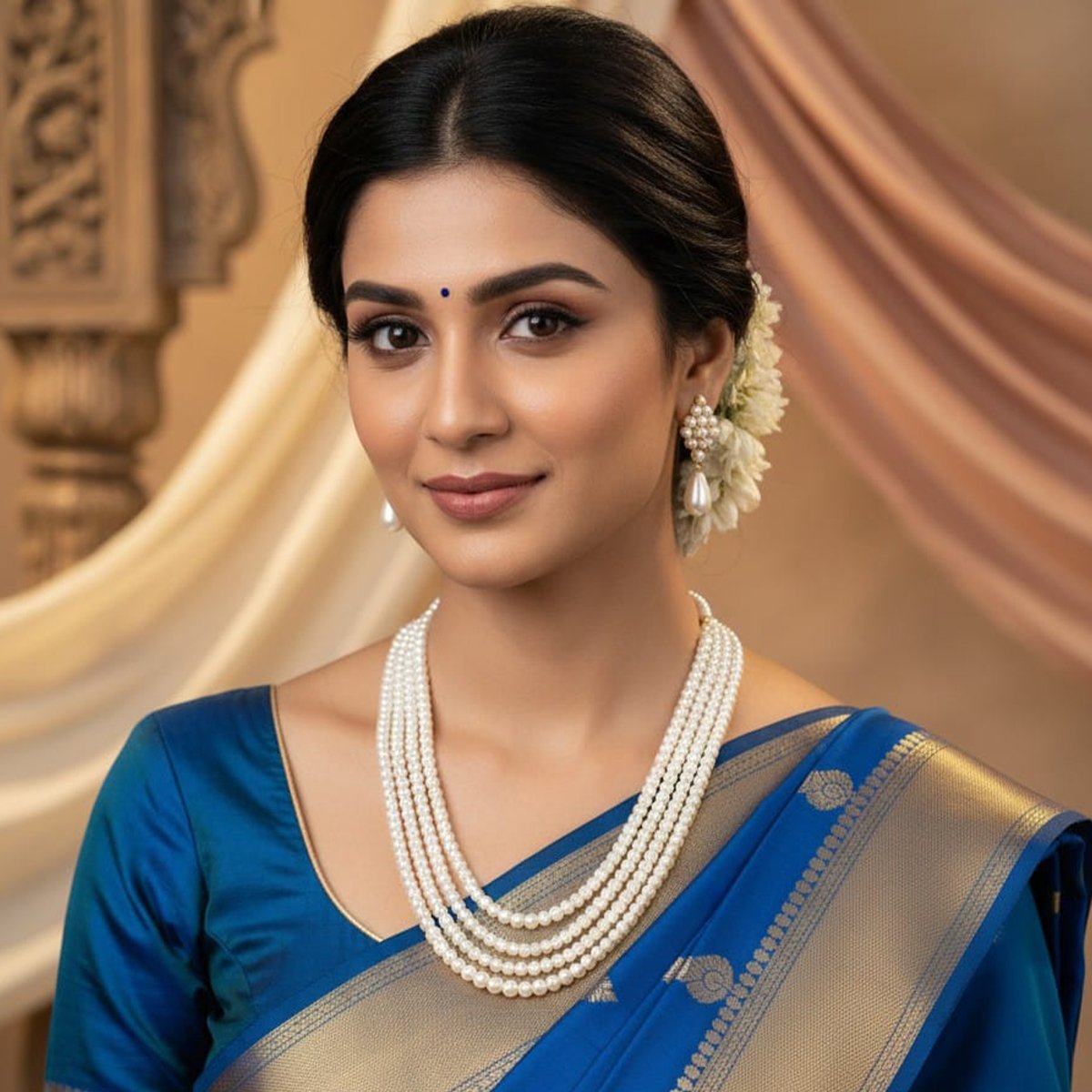 Four-Line Pearl Necklace - Image 3