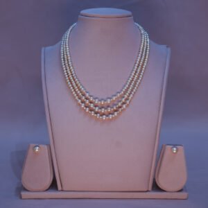 Triple Line Pearls Necklace