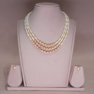 Triple Line Pearls Necklace