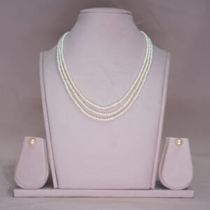 Triple Line Pearls Necklace