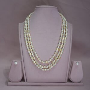 Golden Akoya Pearls With Seed Pearls