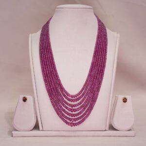 Natural Ruby Layered Beads Mala
