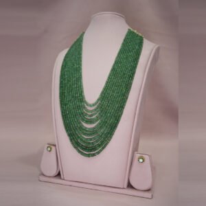 Natural Zambia Emerald Multi Layered Beads Mala