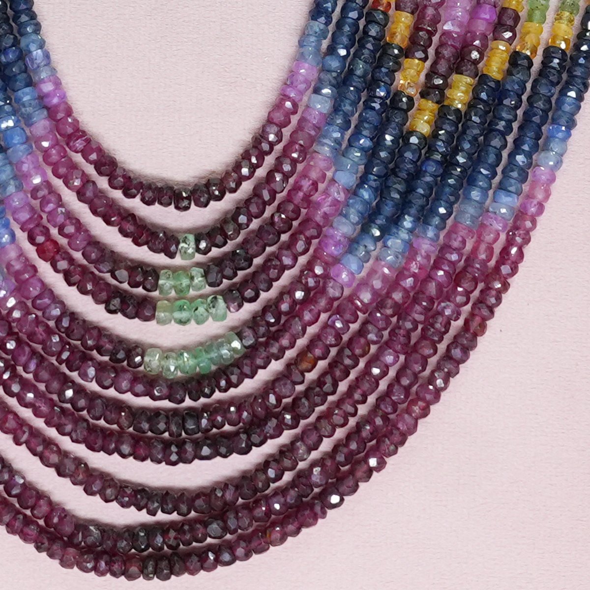 Multi Sapphire Beads Mala - Image 2