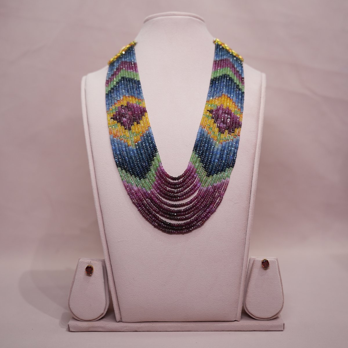 Multi Sapphire Beads Mala