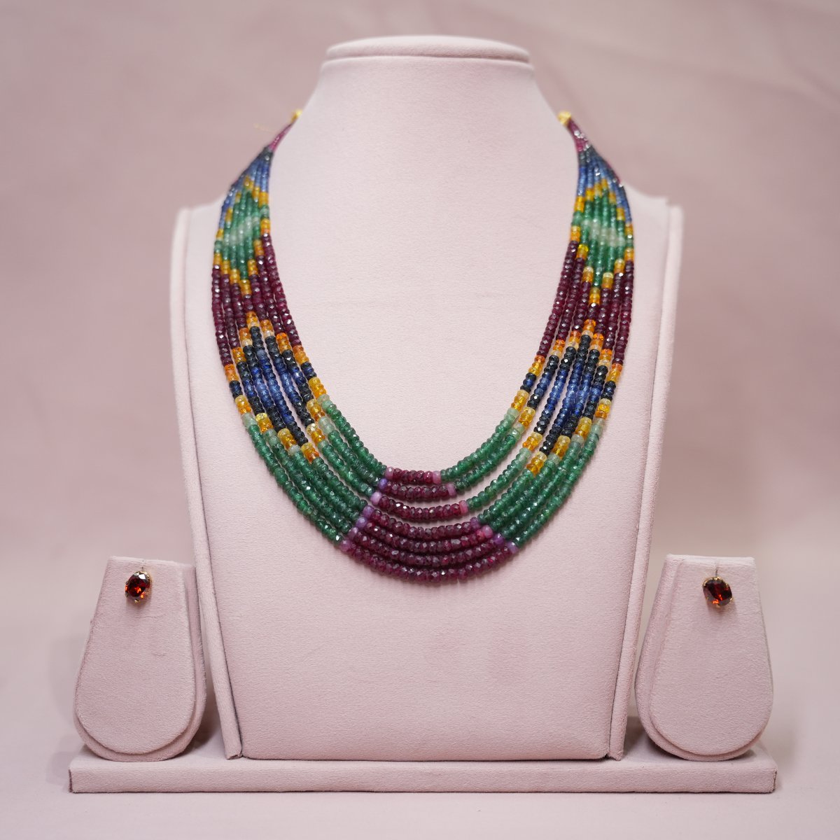 Multi Sapphire Beads Mala