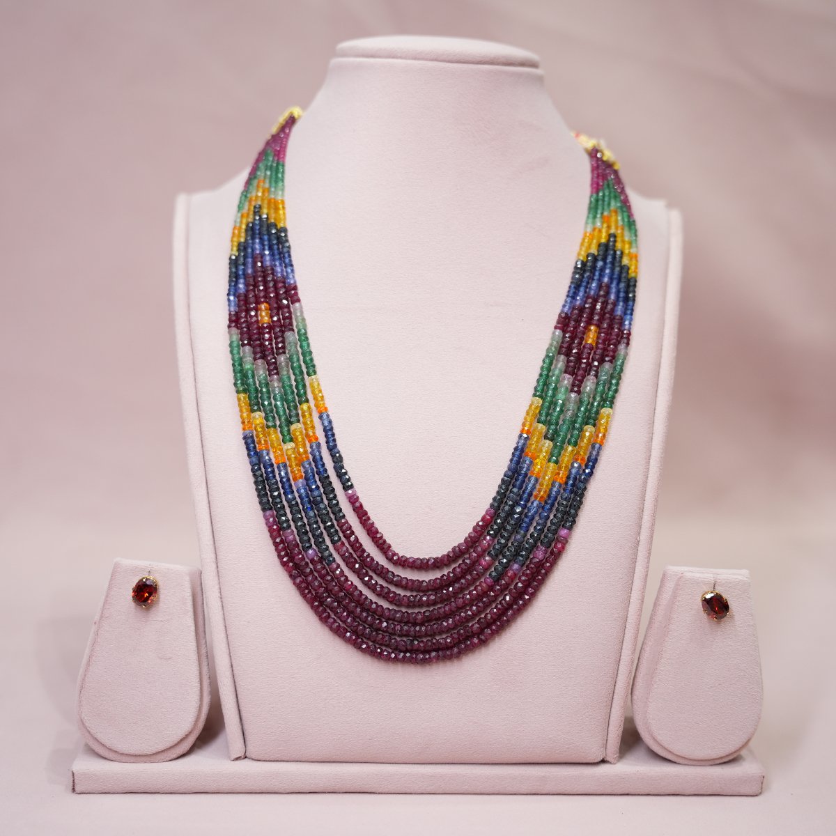 Multi Sapphire Beads Mala