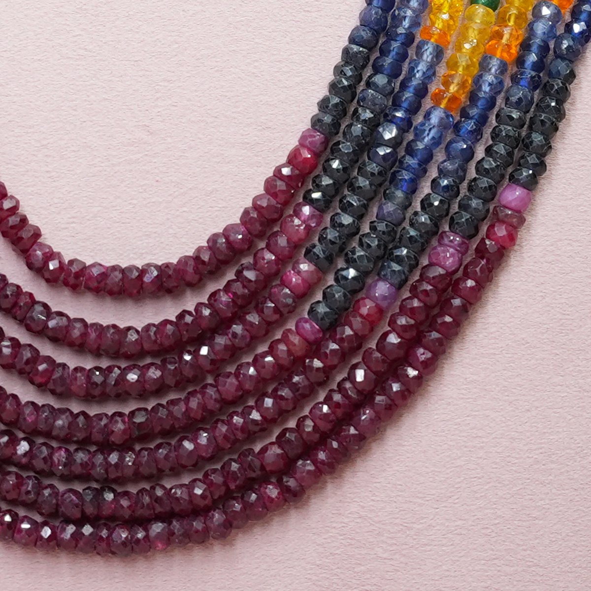 Multi Sapphire Beads Mala - Image 2