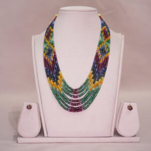 Multi Sapphire Beads Mala