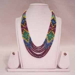 Multi Sapphire Beads Mala