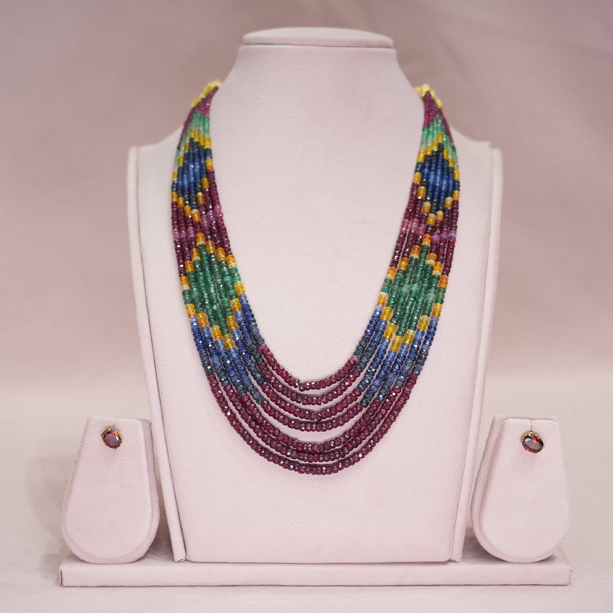 Multi Sapphire Beads Mala