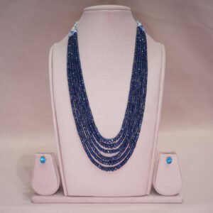 Natural Neelam Beads With Radiant Shine Mala