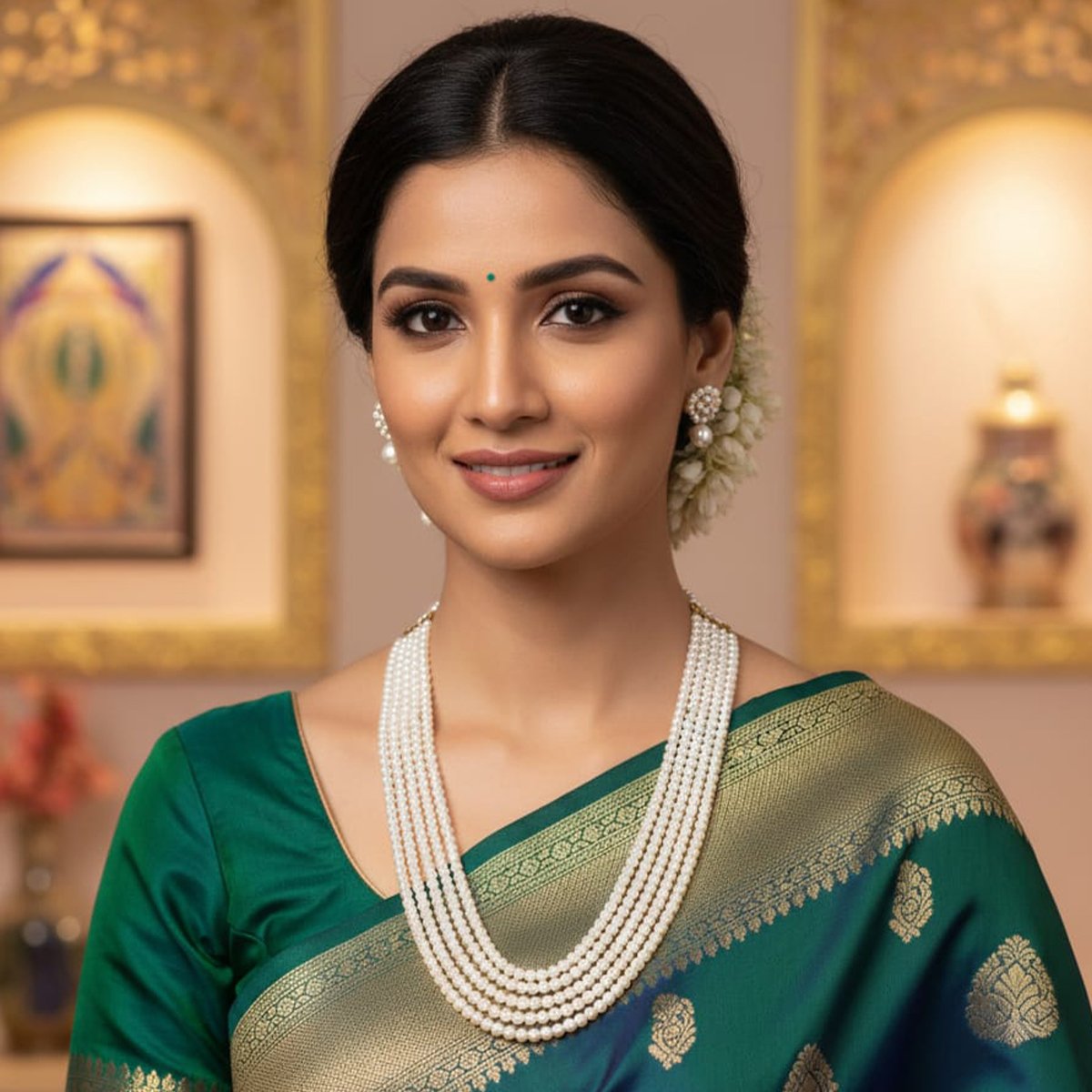 Five-Line Pearl Necklace - Image 3