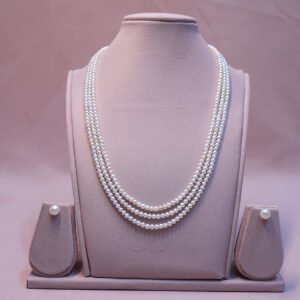 Triple Line Pearls Necklace